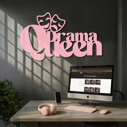 Drama Queen Metal Wall Art – Theatrical Comedy & Tragedy Mask Design - KAFGP093 - Tampa Home & Garden Store