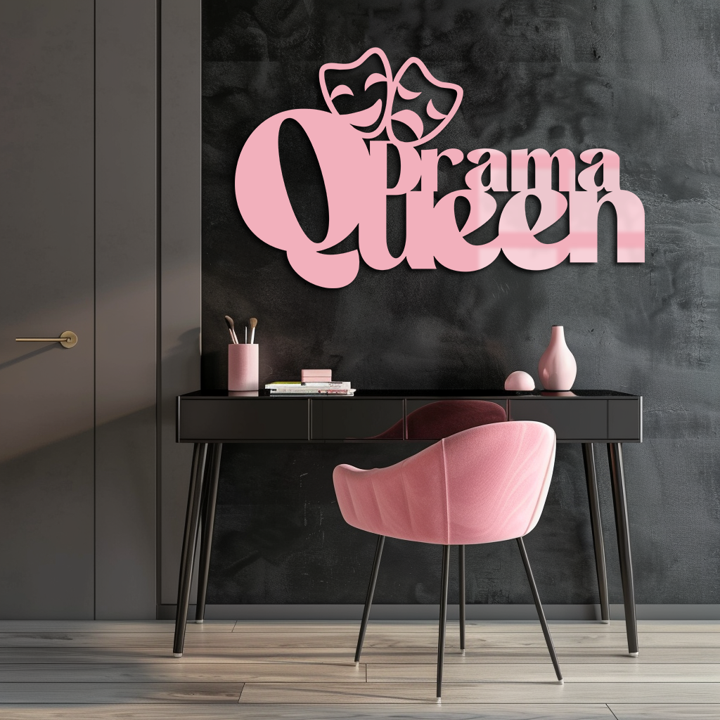Drama Queen Metal Wall Art – Theatrical Comedy & Tragedy Mask Design - KAFGP093 - Tampa Home & Garden Store