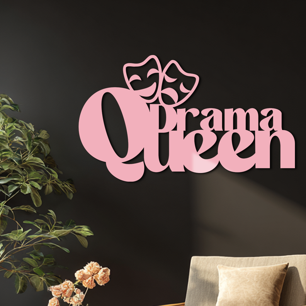 Drama Queen Metal Wall Art – Theatrical Comedy & Tragedy Mask Design - KAFGP093 - Tampa Home & Garden Store