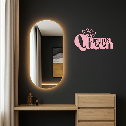Drama Queen Metal Wall Art – Theatrical Comedy & Tragedy Mask Design - KAFGP093 - Tampa Home & Garden Store