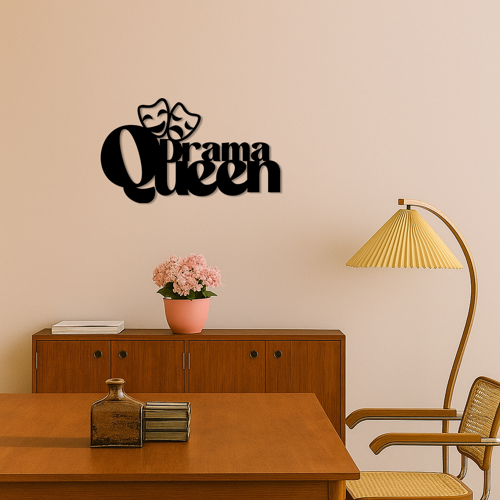 Drama Queen Metal Wall Art – Theatrical Comedy & Tragedy Mask Design - KAFGP093 - Tampa Home & Garden Store