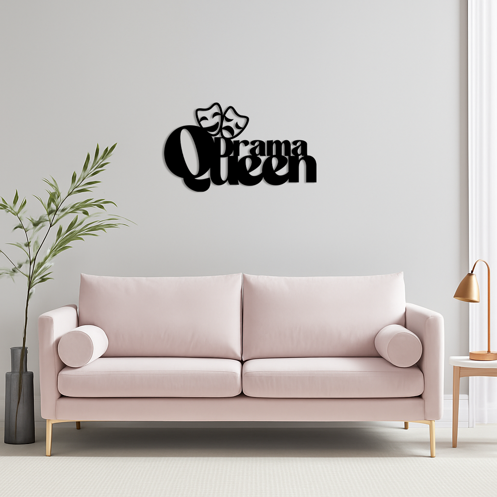 Drama Queen Metal Wall Art – Theatrical Comedy & Tragedy Mask Design - KAFGP093 - Tampa Home & Garden Store