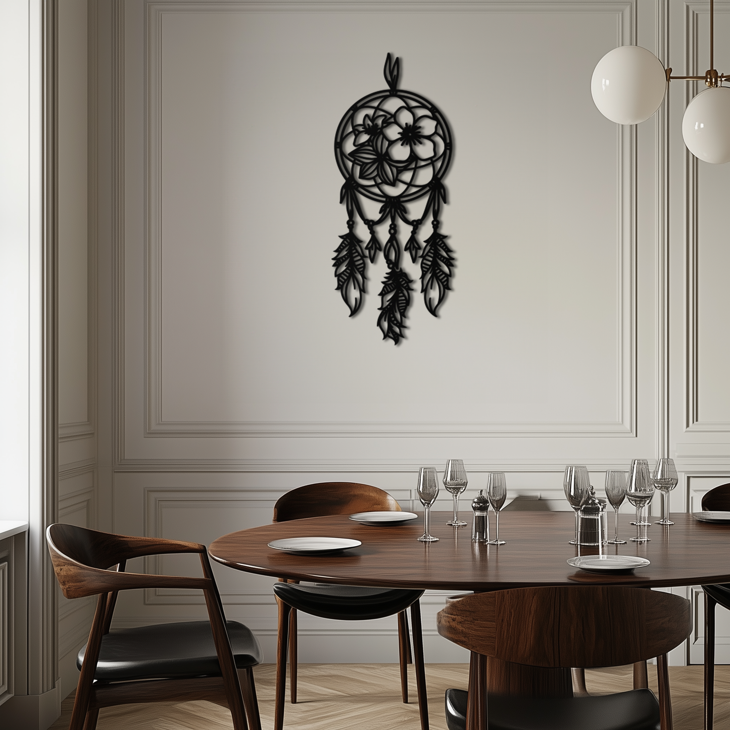 Dreamcatcher Metal Wall Art - Boho-Inspired Steel Wall Decor - KAF113 - Tampa Home & Garden Store