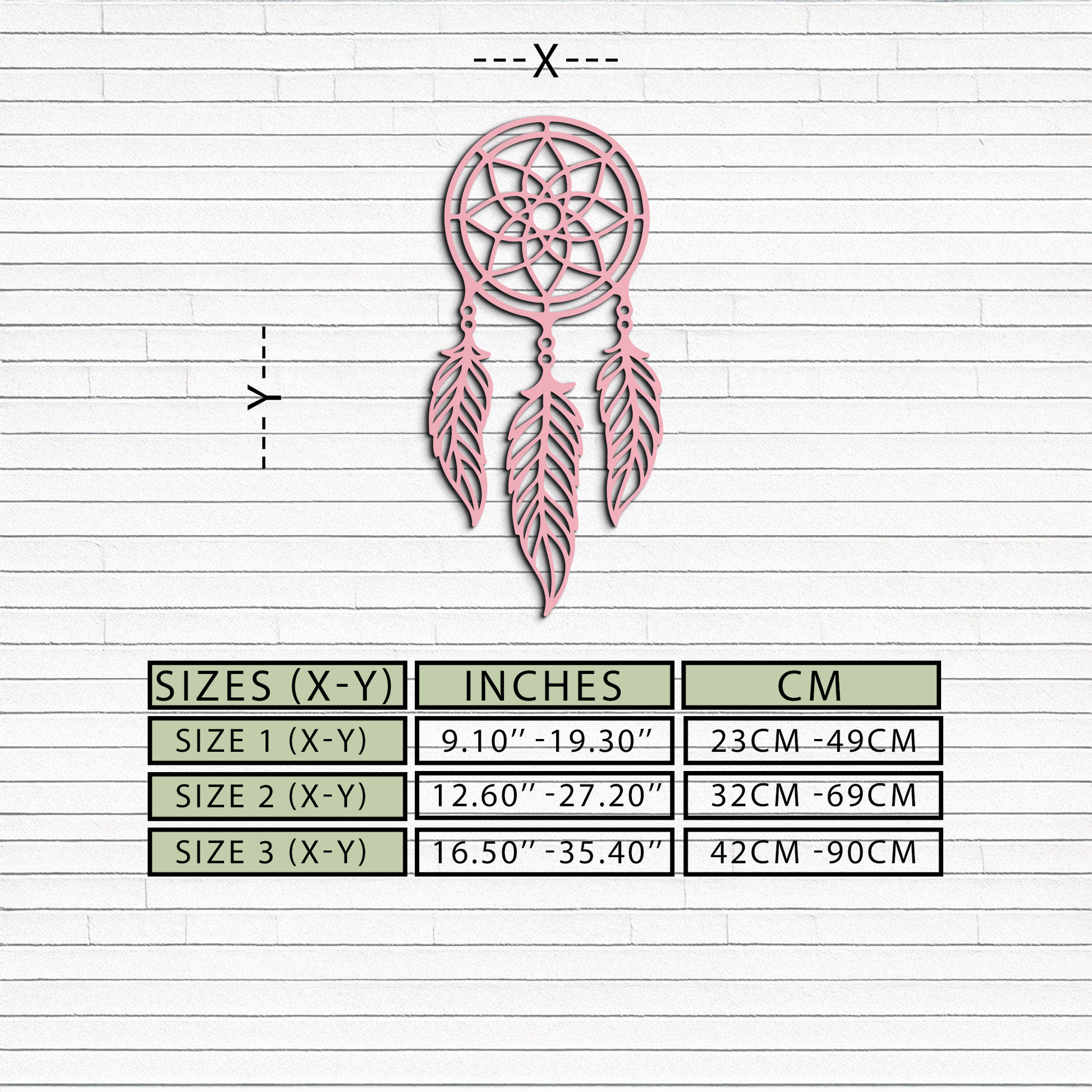 Dreamcatcher Silhouette Metal Wall Art – Boho Feather Design - KAFGP065 - Tampa Home & Garden Store