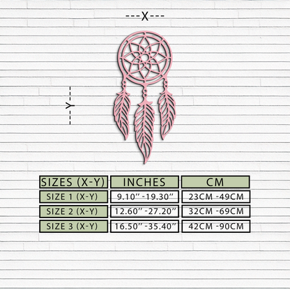 Dreamcatcher Silhouette Metal Wall Art – Boho Feather Design - KAFGP065 - Tampa Home & Garden Store