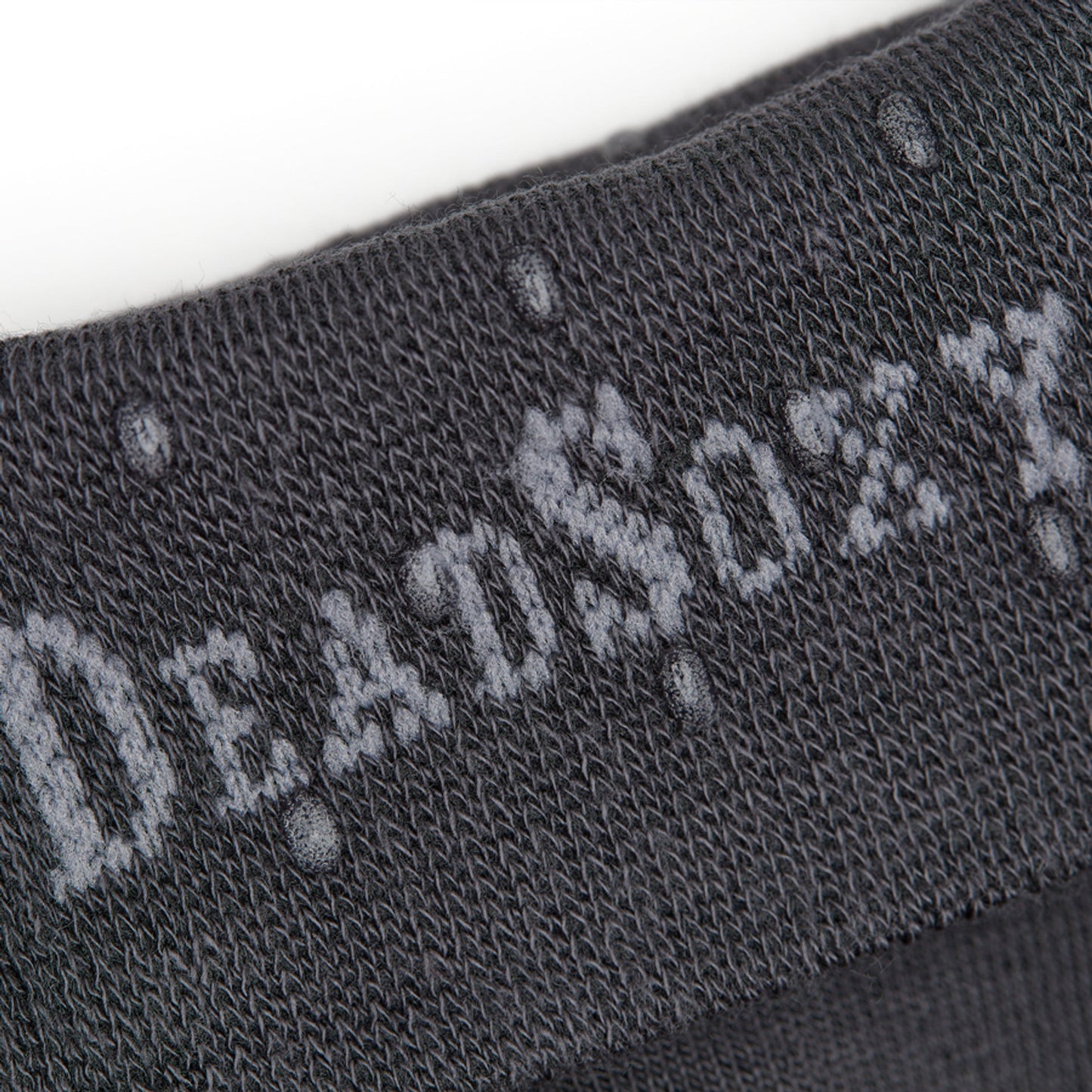DeadSoxy Asher Charcoal Dress Socks close-up knit with speckled pattern boardroom socks on Tampa Home & Garden Store