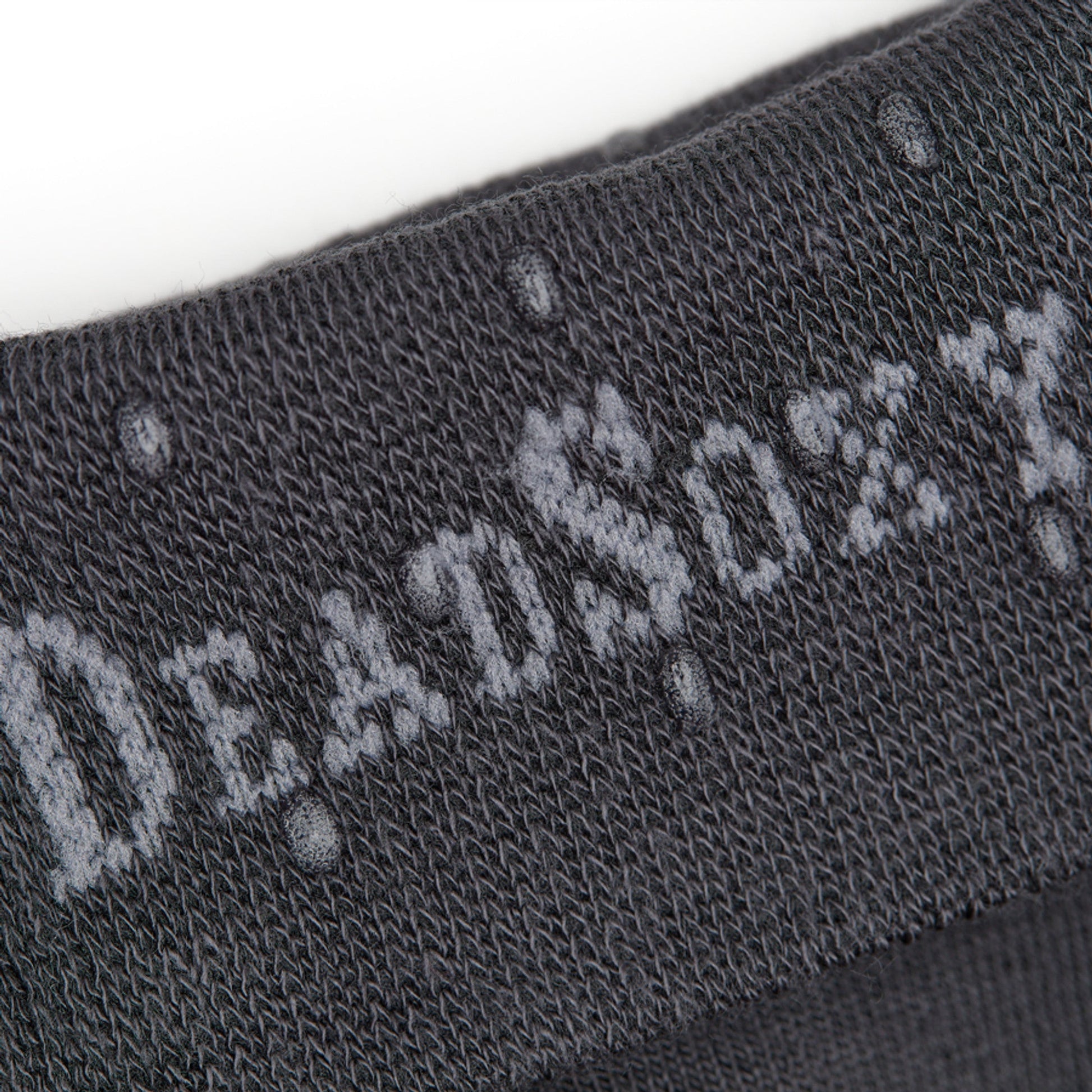 DeadSoxy Asher Charcoal Dress Socks close-up knit with speckled pattern boardroom socks on Tampa Home & Garden Store