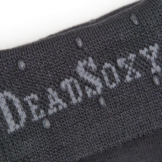 DeadSoxy Asher Charcoal Dress Socks close-up knit with speckled pattern boardroom socks on Tampa Home & Garden Store