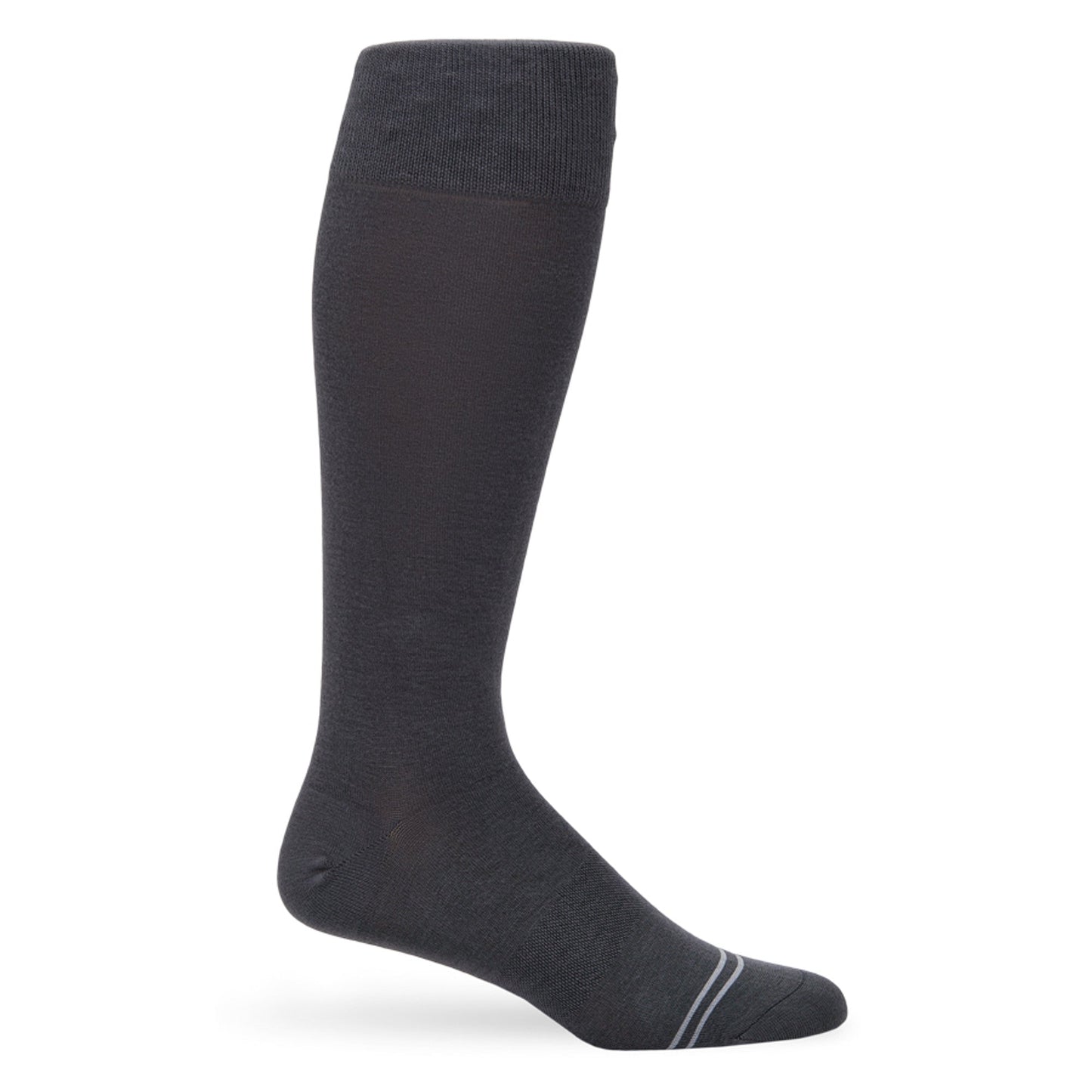 Asher charcoal dress sock, boardroom staple, dark knit sock on Tampa Home & Garden Store