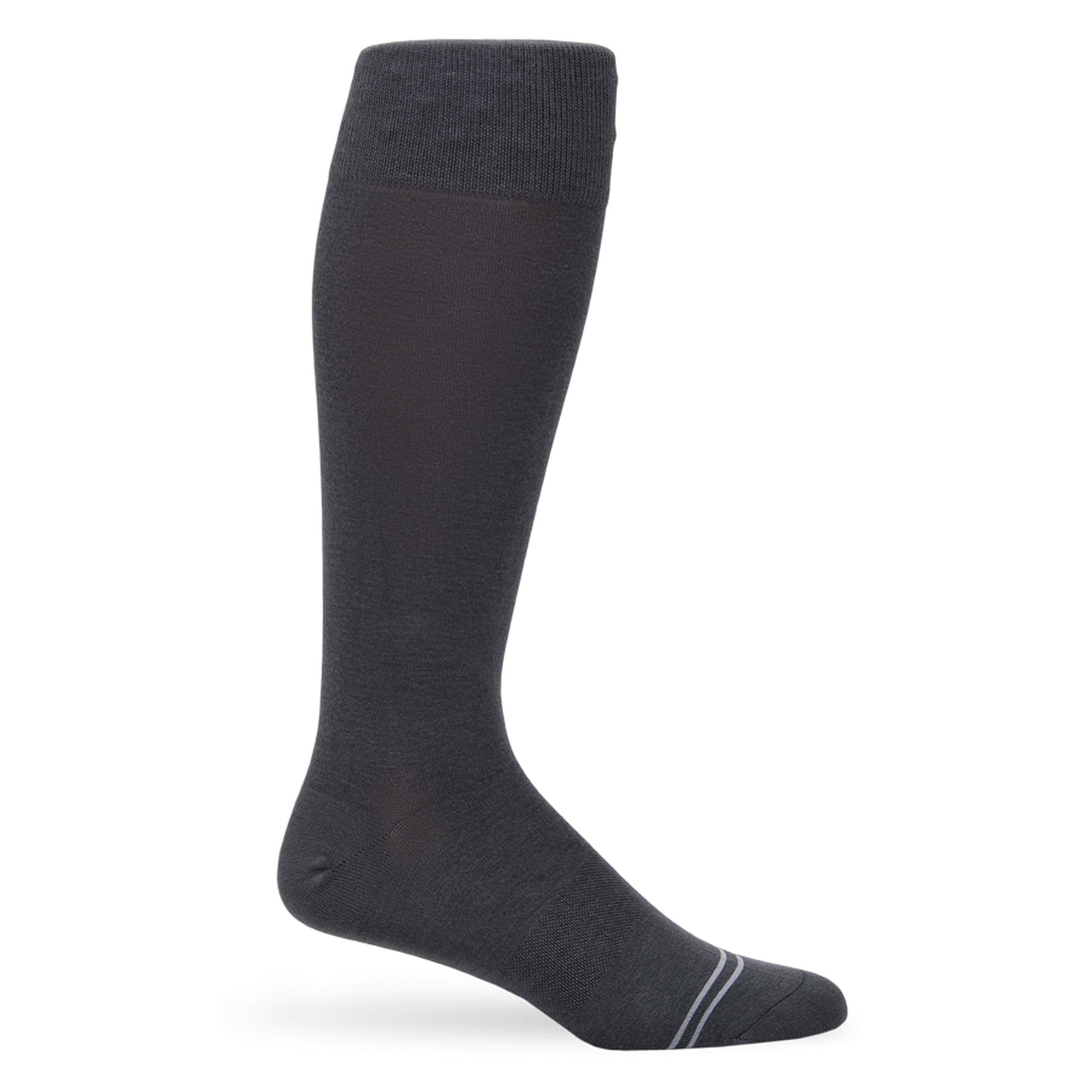 Asher charcoal dress sock, boardroom staple, dark knit sock on Tampa Home & Garden Store