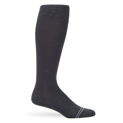 Asher charcoal dress sock, boardroom staple, dark knit sock on Tampa Home & Garden Store