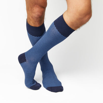 Maddox Navy Gradient Dress Socks For Office