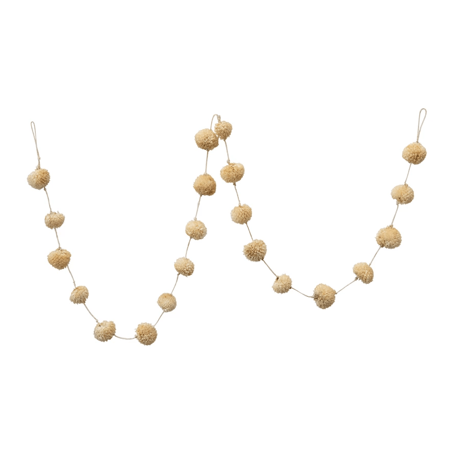 Dried Natural Spinny Flower Garland - Tampa Home & Garden Store
