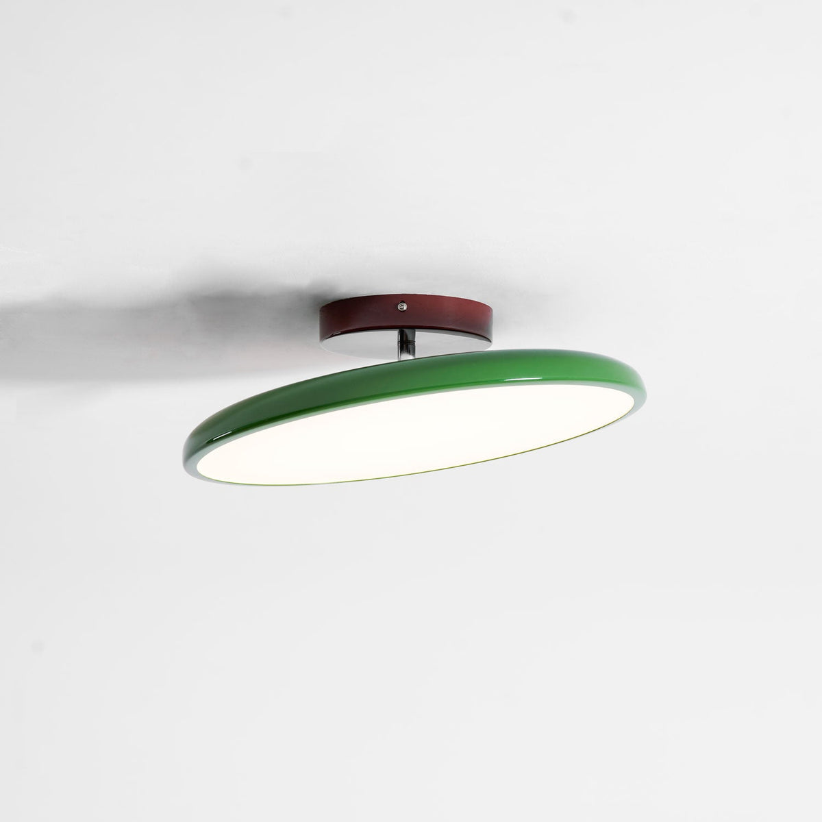 Orbitra flush mount LED ceiling light with swivel arm green beige fixture dimmable Moktan Sabai on Tampa Home & Garden Store