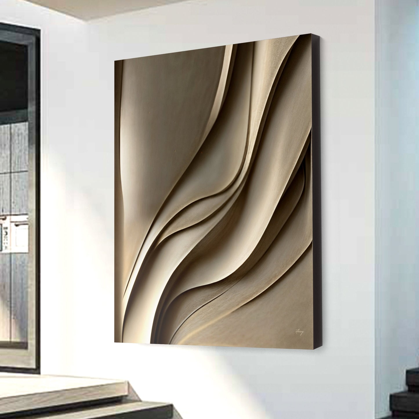 Canvas Print Drifted Elegance beige abstract swirl by Tailored Canvases crafting canvas on Tampa Home & Garden Store