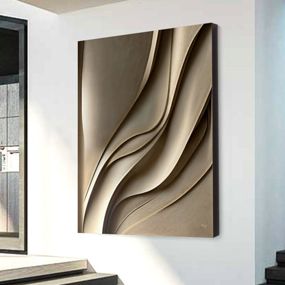 Canvas Print Drifted Elegance beige abstract swirl by Tailored Canvases crafting canvas on Tampa Home & Garden Store