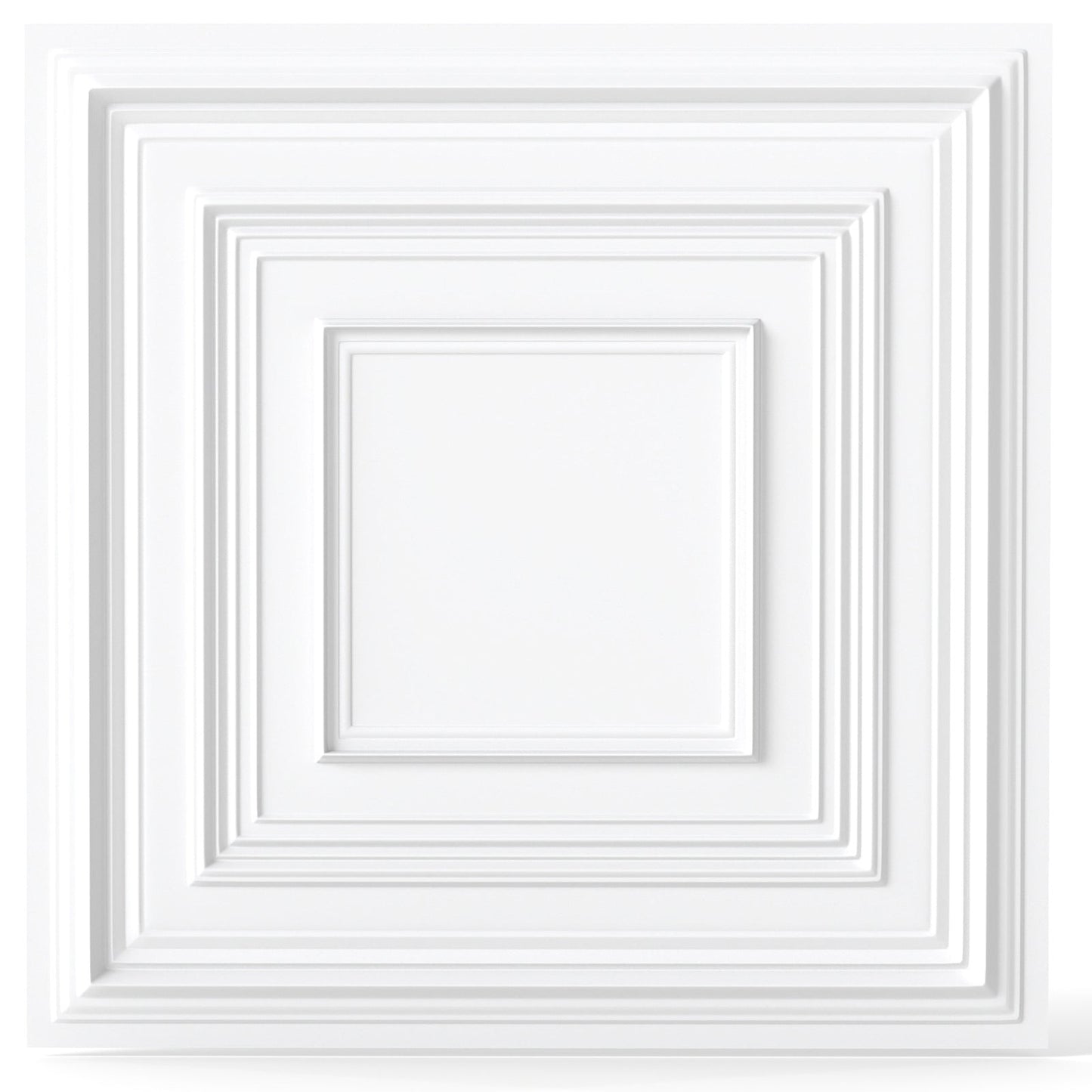 Drop Ceiling Tiles 24" x 24" PVC Ceiling Panels with 3D Decorative Patterns 12-Pack-White