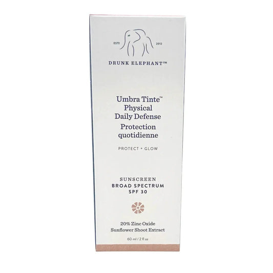 Drunk Elephant Umbra Tinte Physical Daily Defense SPF 30 White Sunscreen Box on Tampa Home & Garden Store