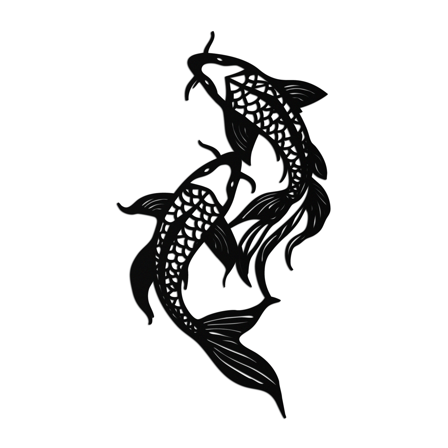 Dual Fish Metal Wall Art – Nature-Inspired Aquatic Silhouette for Modern Interiors- KAF653 - Tampa Home & Garden Store