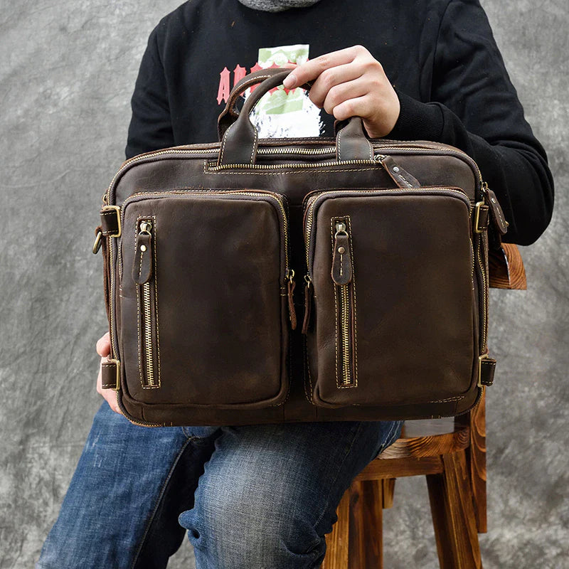 Dublin Leather Backpack Briefcase 2-in-1 - Tampa Home & Garden Store
