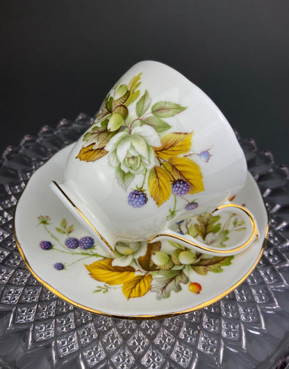 Duchess Fine Bone China Tea Cup and Saucer, Autumn Motif, Made in England - Tampa Home & Garden Store