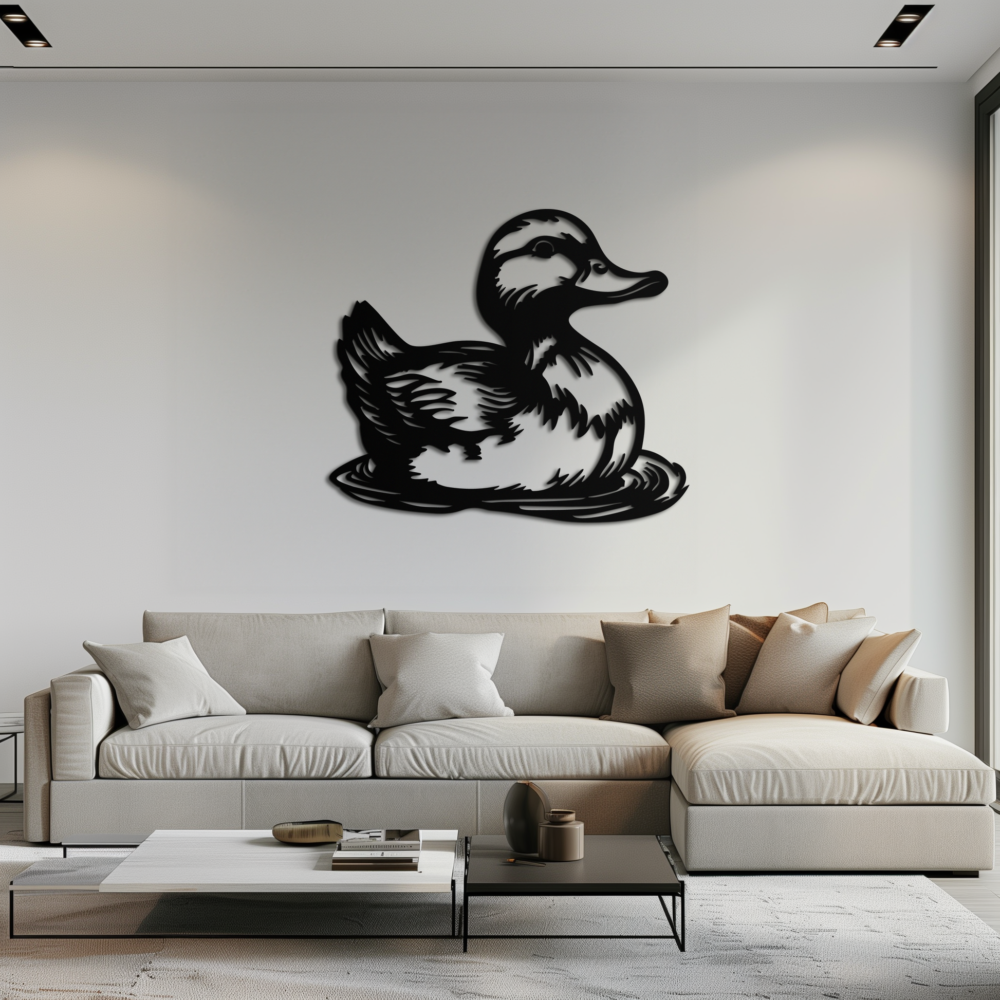 Duckling Metal Wall Art – Adorable Animal Silhouette for Farmhouse or Kids' Room Decor- KAF688 - Tampa Home & Garden Store
