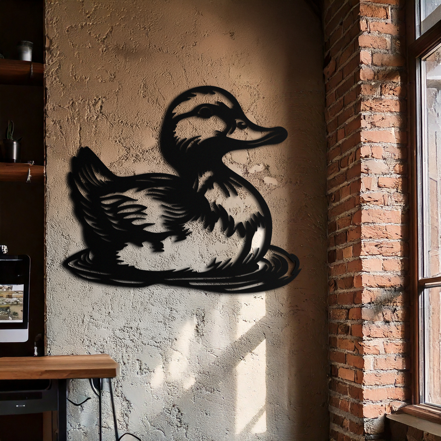 Duckling Metal Wall Art – Adorable Animal Silhouette for Farmhouse or Kids' Room Decor- KAF688 - Tampa Home & Garden Store