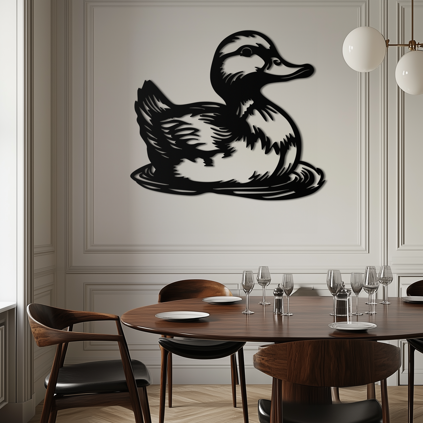 Duckling Metal Wall Art – Adorable Animal Silhouette for Farmhouse or Kids' Room Decor- KAF688 - Tampa Home & Garden Store