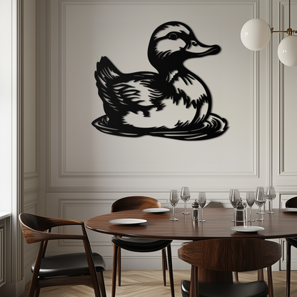 Duckling Metal Wall Art – Adorable Animal Silhouette for Farmhouse or Kids' Room Decor- KAF688 - Tampa Home & Garden Store