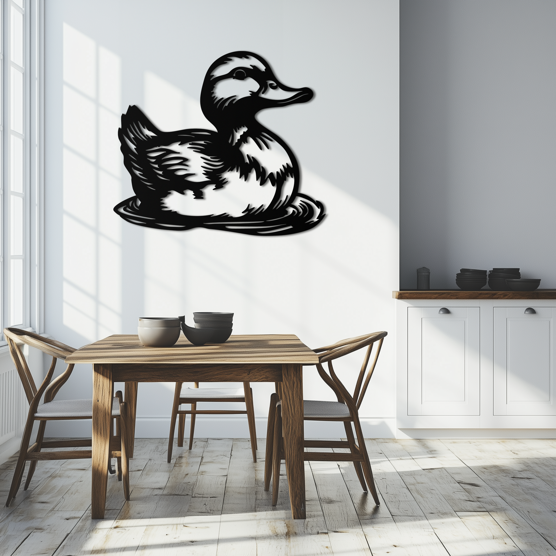 Duckling Metal Wall Art – Adorable Animal Silhouette for Farmhouse or Kids' Room Decor- KAF688 - Tampa Home & Garden Store