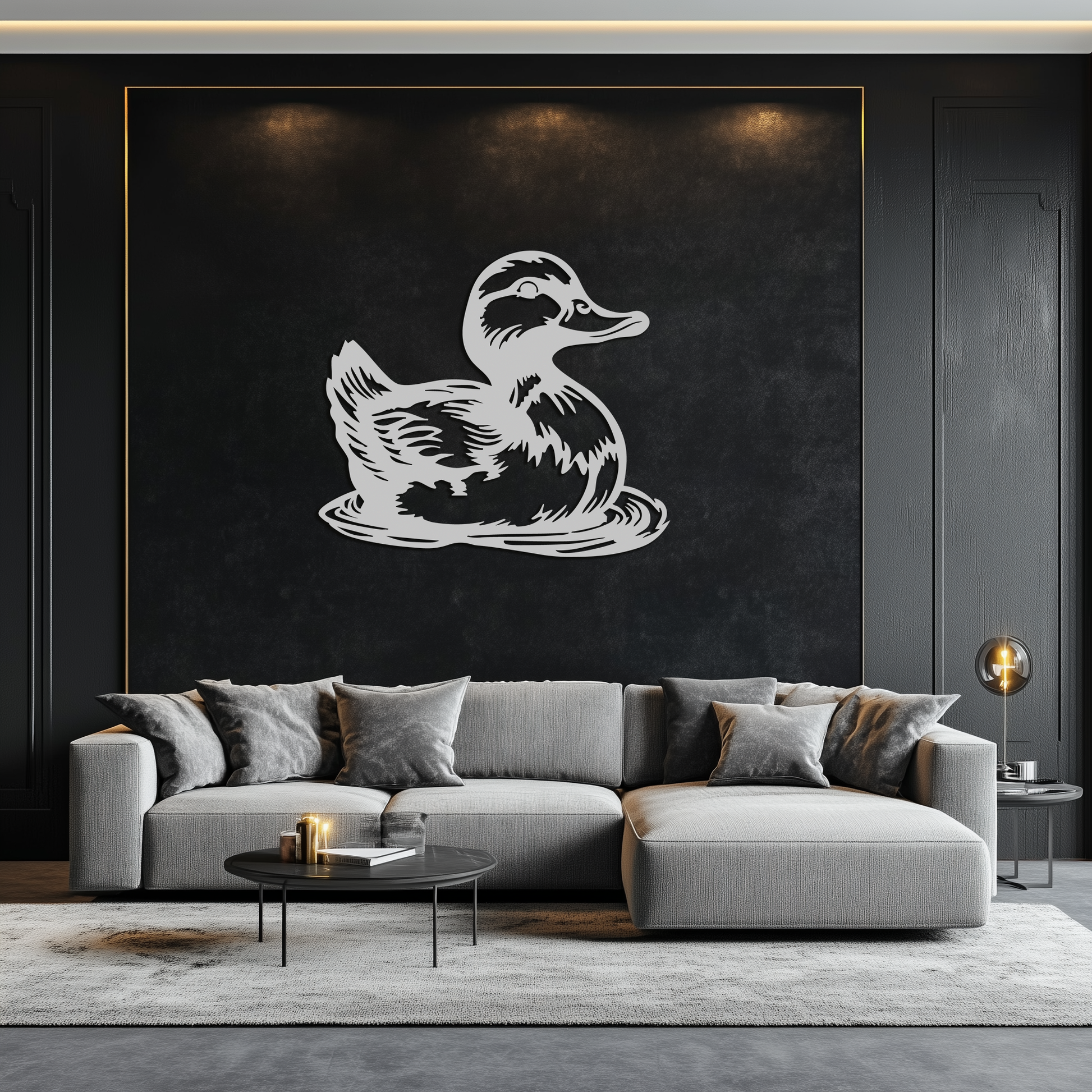 Duckling Metal Wall Art – Adorable Animal Silhouette for Farmhouse or Kids' Room Decor- KAF688 - Tampa Home & Garden Store