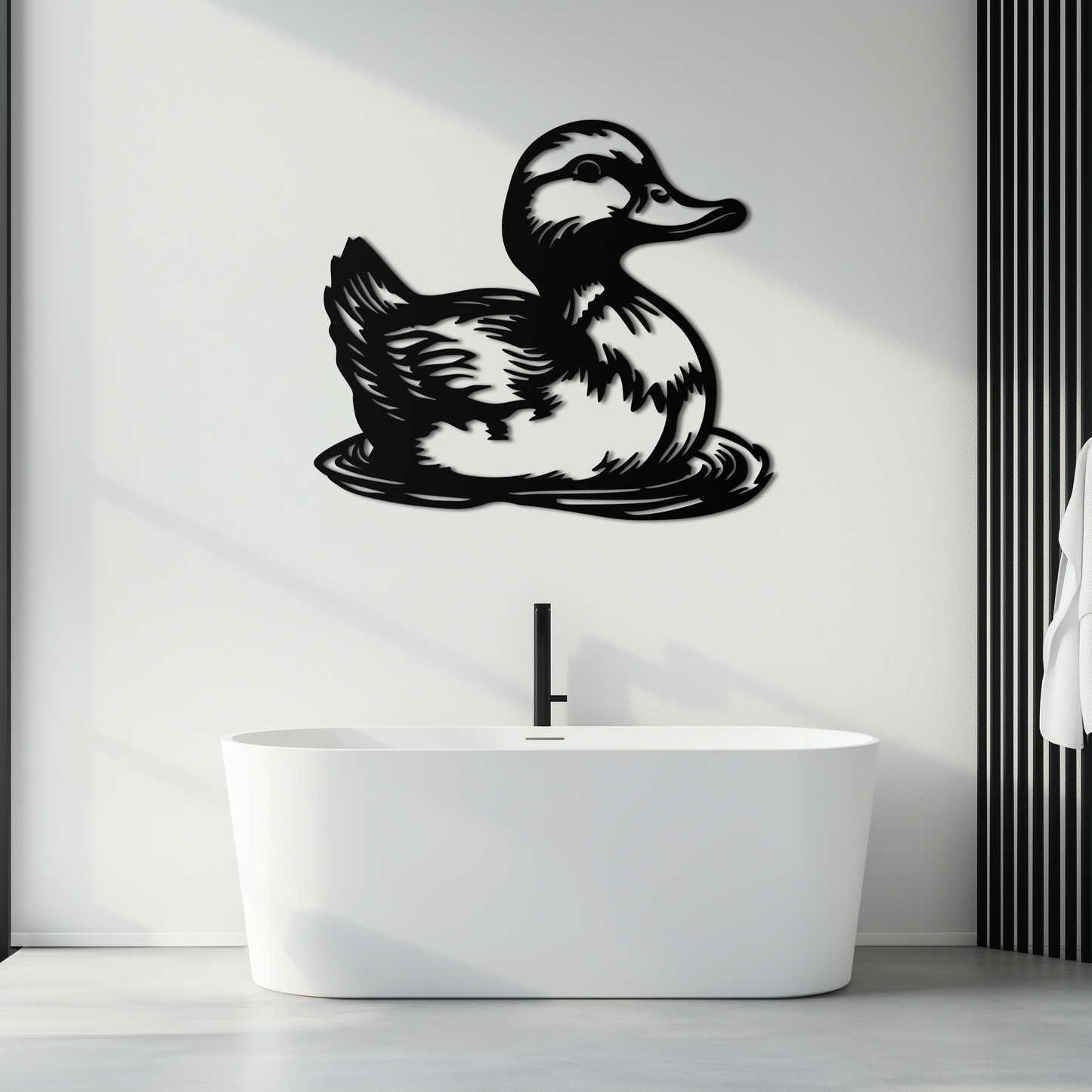 Duckling Metal Wall Art – Adorable Animal Silhouette for Farmhouse or Kids' Room Decor- KAF688 - Tampa Home & Garden Store