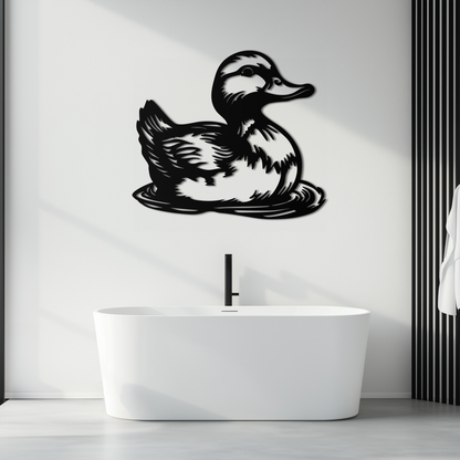 Duckling Metal Wall Art – Adorable Animal Silhouette for Farmhouse or Kids' Room Decor- KAF688 - Tampa Home & Garden Store