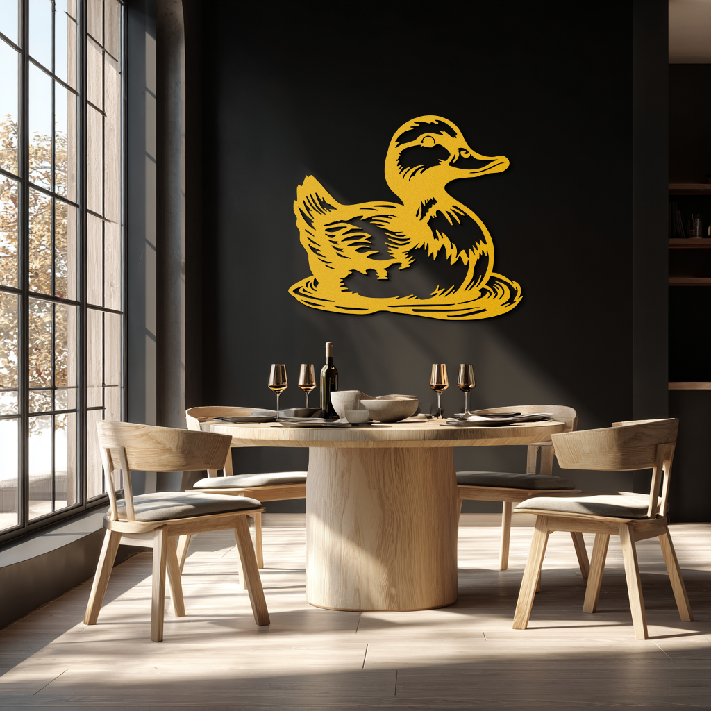 Duckling Metal Wall Art – Adorable Animal Silhouette for Farmhouse or Kids' Room Decor- KAF688 - Tampa Home & Garden Store