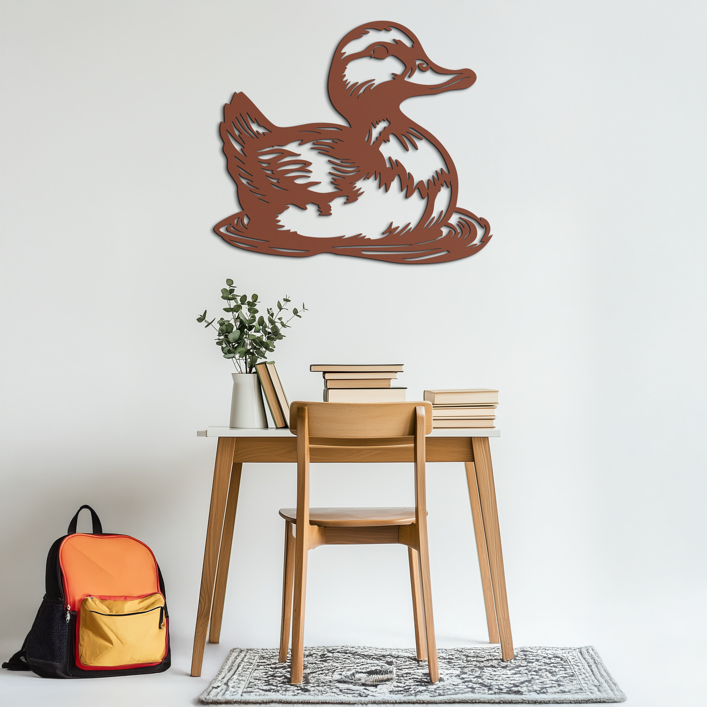Duckling Metal Wall Art – Adorable Animal Silhouette for Farmhouse or Kids' Room Decor- KAF688 - Tampa Home & Garden Store