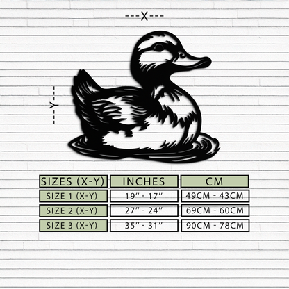 Duckling Metal Wall Art – Adorable Animal Silhouette for Farmhouse or Kids' Room Decor- KAF688 - Tampa Home & Garden Store