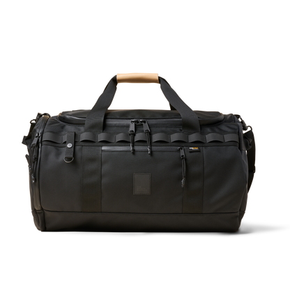 Duffalo duffel bag black nylon with tan padded carry handle by The Brown Buffalo on Tampa Home & Garden Store