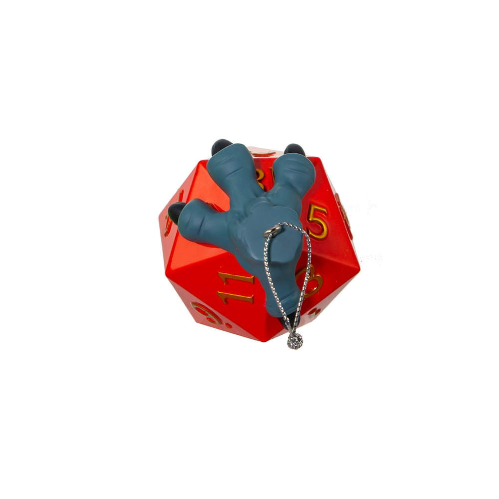 Dungeons And  Dragons Claw Holding  Red Dice Ornament - Tampa Home & Garden Store