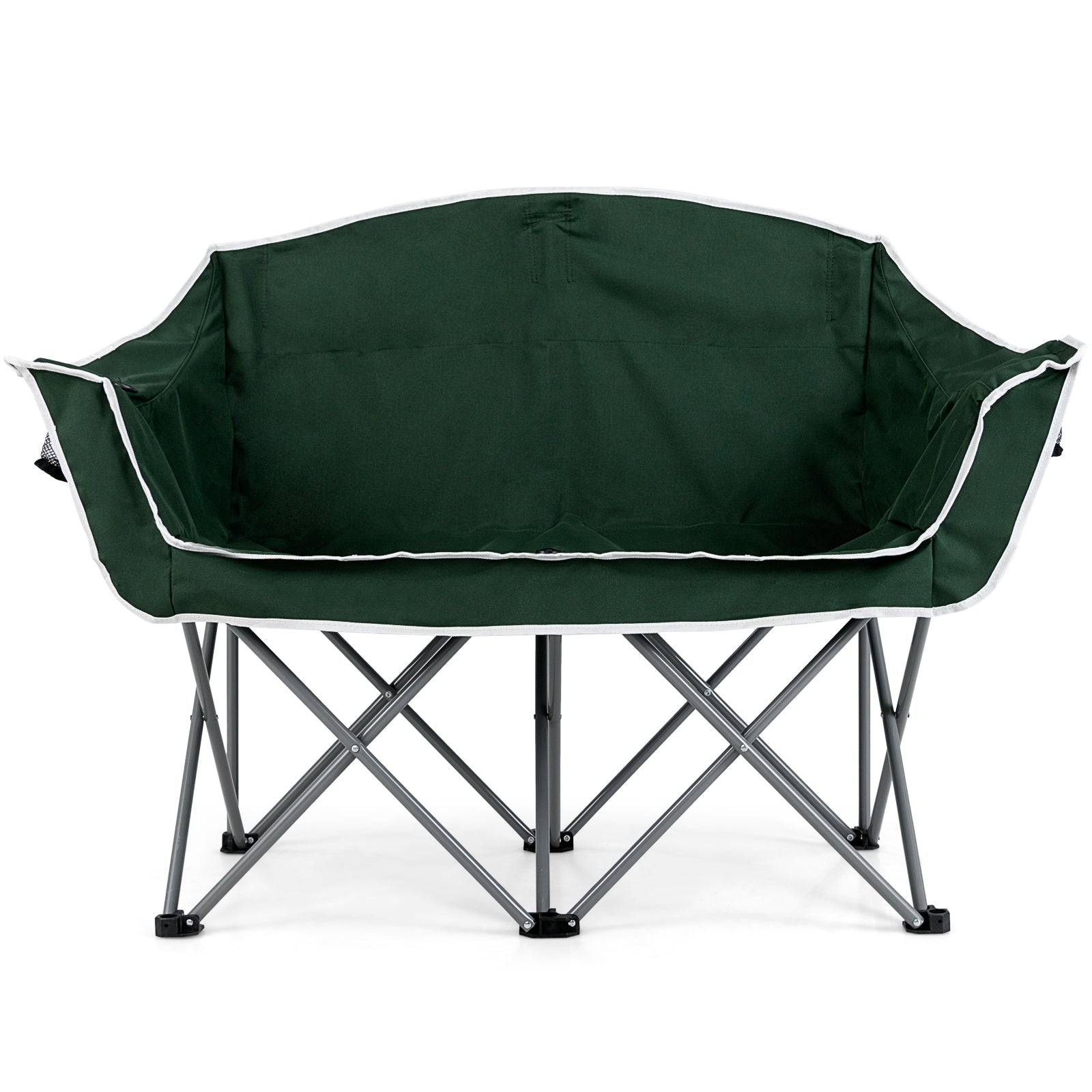 GemGear Duo camping chair oversized green loveseat with armrests and cup holders on Tampa Home & Garden Store