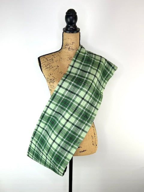 Dusty Matcha Green Plaid Flannel Infinity or Blanket Scarf - Tampa Home & Garden Store