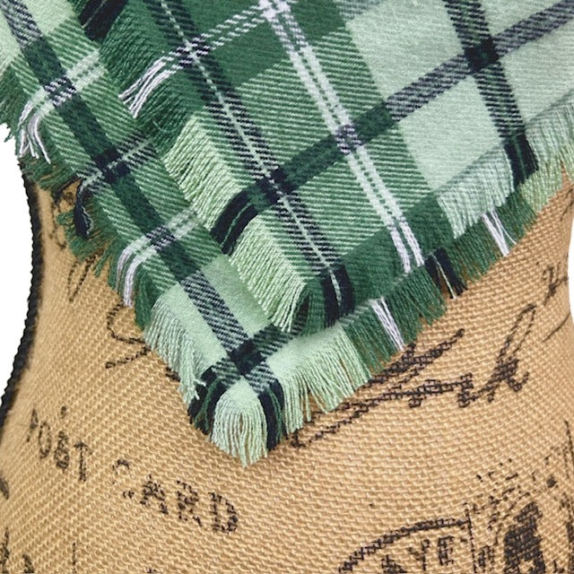 Dusty Matcha Green Plaid Flannel Infinity or Blanket Scarf - Tampa Home & Garden Store