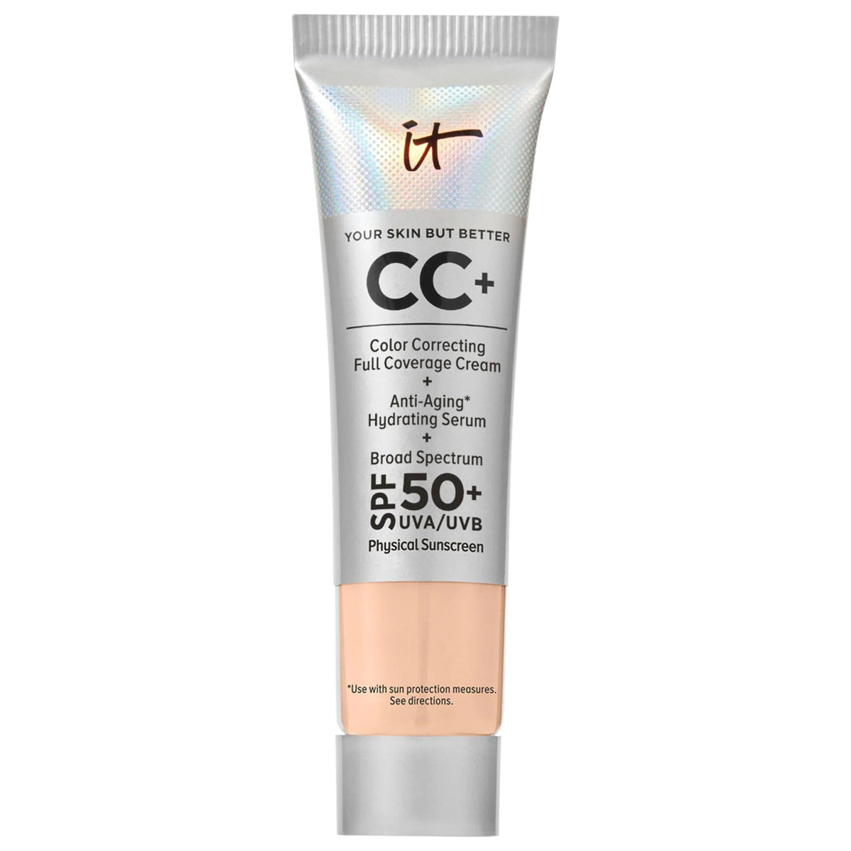 IT Cosmetics CC+ Cream Full Coverage Color Correcting Foundation SPF 50+, hydrating & vegan cruelty-free tube on Tampa Home & Garden Store