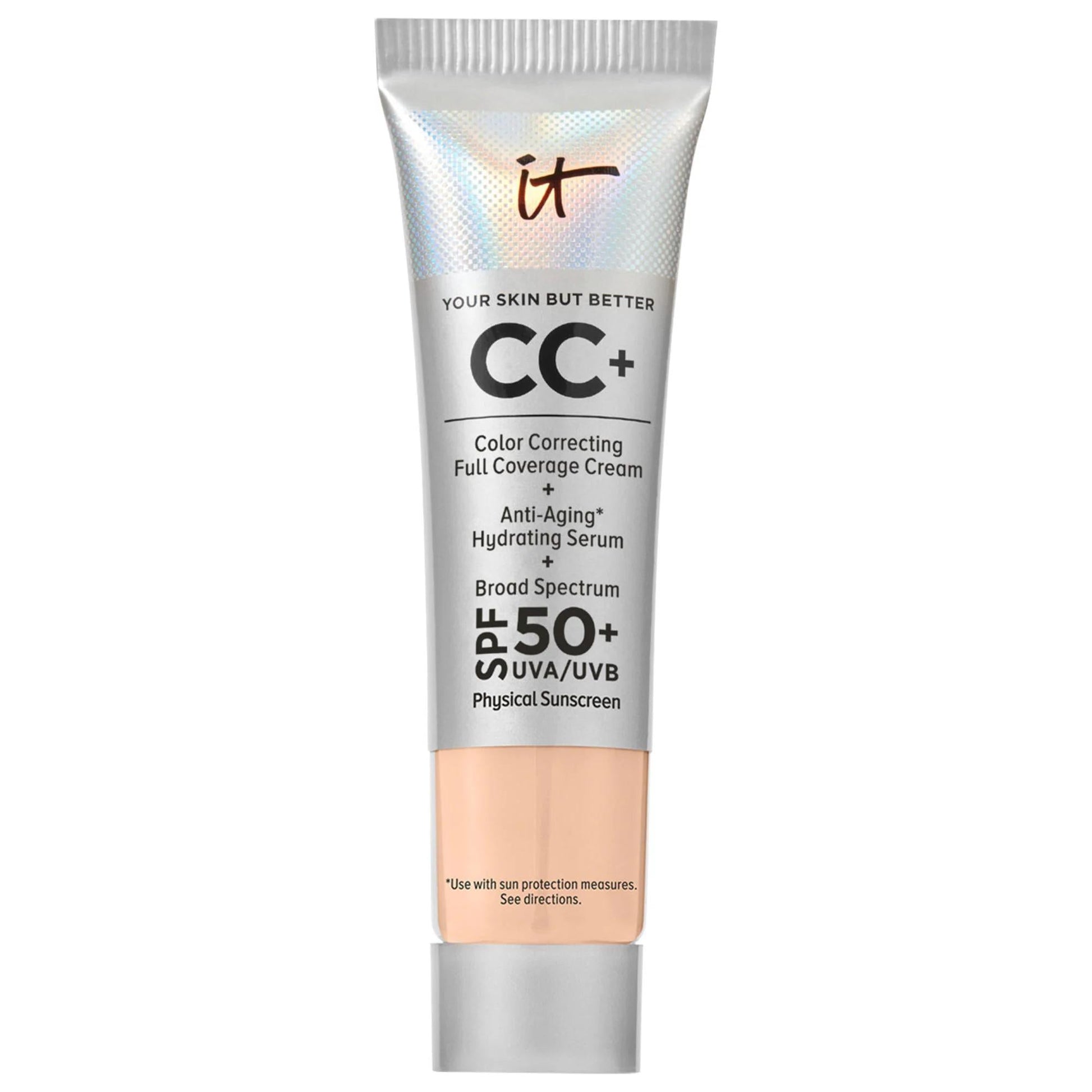 IT Cosmetics CC+ Cream Full Coverage Color Correcting Foundation SPF 50+, hydrating & vegan cruelty-free tube on Tampa Home & Garden Store