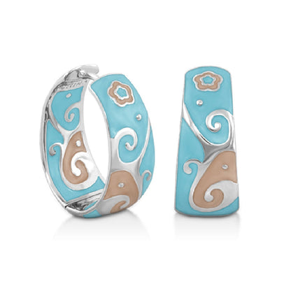 Swirling Hearts Gold Hoop Earrings Or Rhodium