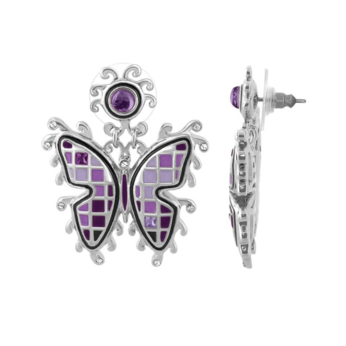 Sundial Hand Poured Enamel Drop Earrings