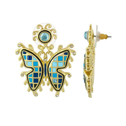 Sundial Hand Poured Enamel Drop Earrings