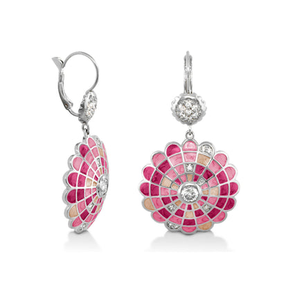 Chandelier Sundial Earring and Enamel Drops