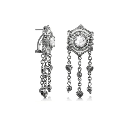 Royal Knight Amethyst and Gold Plated Earrings