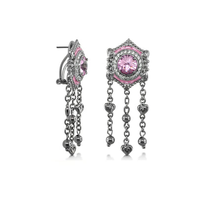 Royal Knight Amethyst and Gold Plated Earrings