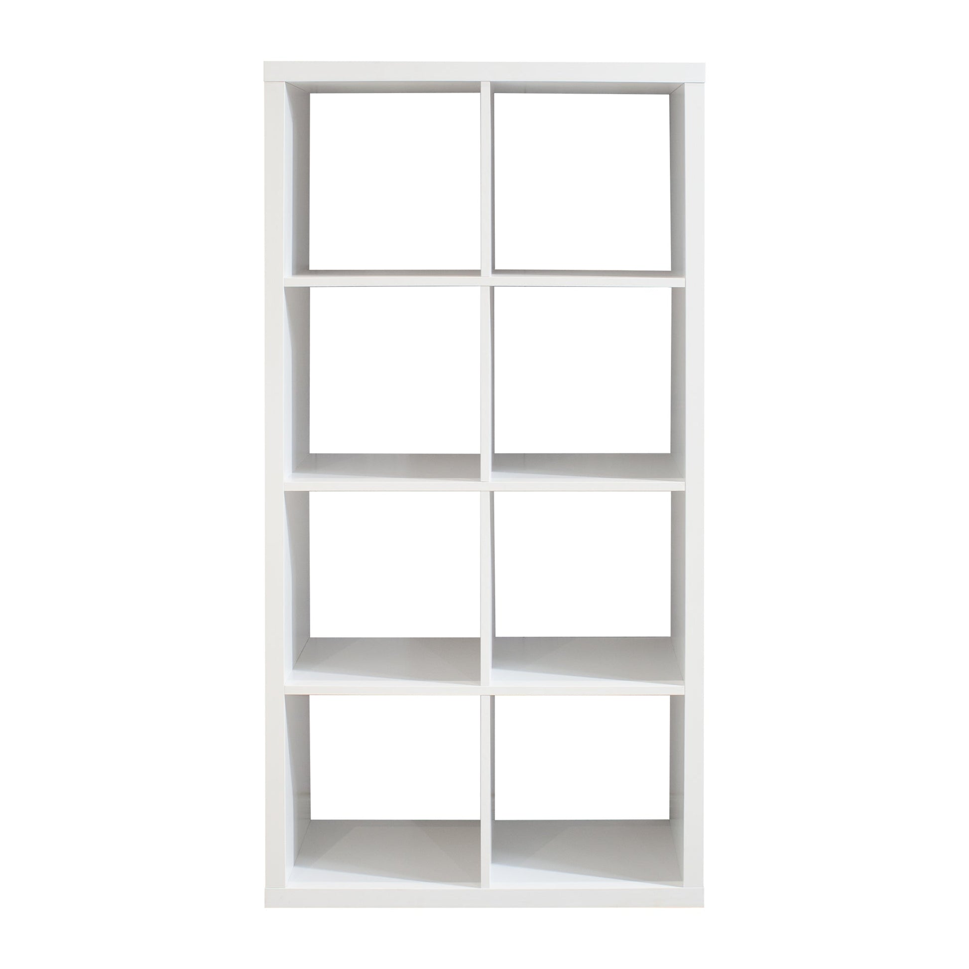 Smart Cube 8-Cube Organizer Storage with Opened Back Shelves 2 X 4 Cube Bookcase Book Shleves for Home Office (White) - Tampa Home & Garden Store